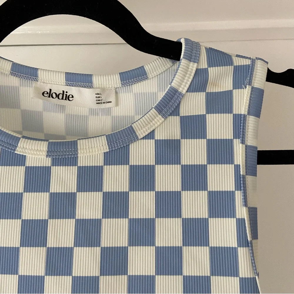 Elodie Checkered Cutout Top - Picture 4 of 6